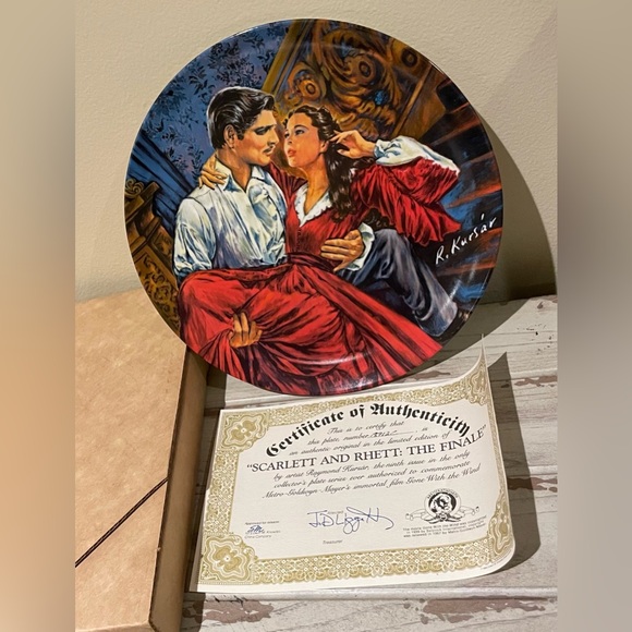 Scarlett And Rhett The Finale Plate Knowles Gone With The Wind 18912C - Picture 1 of 3